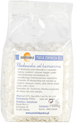 Krystaliczna sól jadalna ziarno grube 600g premium