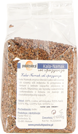 Kala-Namak czarna sól indyjska drobna 600g premium