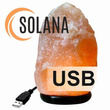 Lampa solna USB naturalna sól himalajska premium